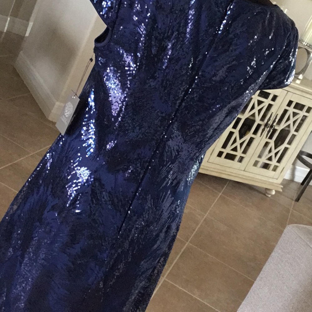 Vince Camuto  sequin sheath dress, blue, NWT - Picture 8 of 10